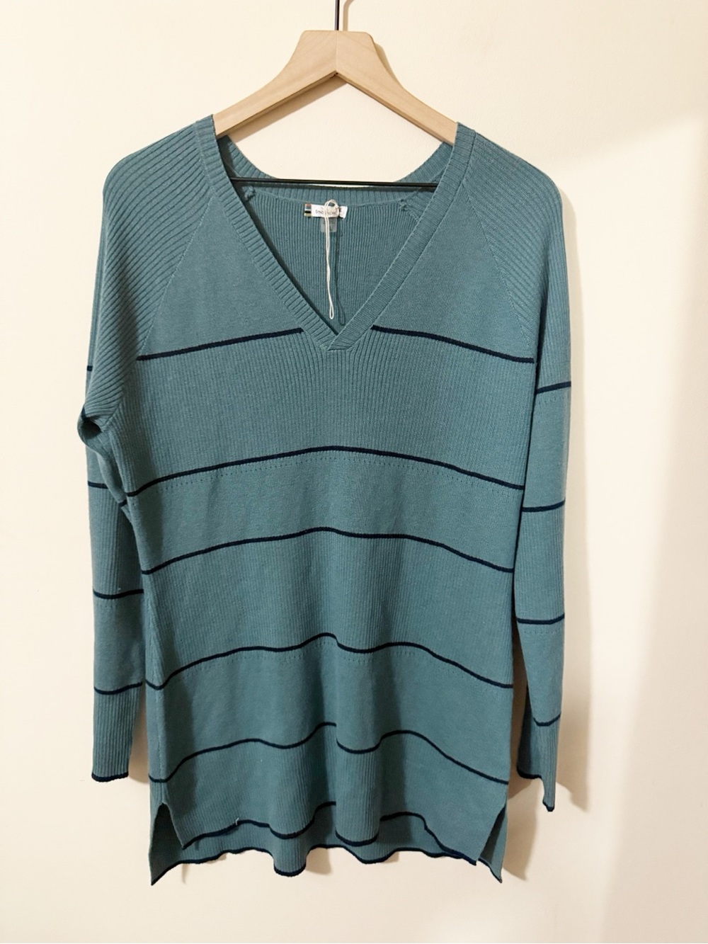 Smartwool Striped Sweater Size XL Side Slits Casual Womens